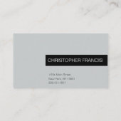 大きいフォント、読みやすく黒い名刺 名刺 (裏面)