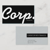 大きいフォント、読みやすく黒い名刺 名刺 (正面/裏面)