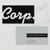 大きいフォント、読みやすく黒い名刺 名刺 (正面/裏面)