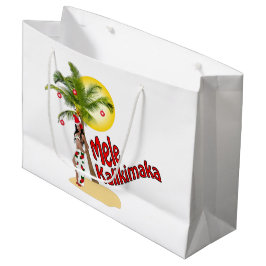 大きいフラのMele Kalikimakaのクリスマスのギフトバッグ ラージペーパーバッグ