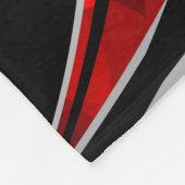 大きいフリースブランケット、モダン、抽象芸術、黒い赤 フリースブランケット (角)