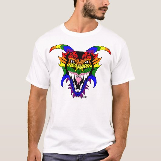 大きいプライドのドラゴンの頭部 Tシャツ (正面)