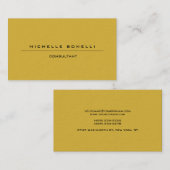 大きいプレーンユニークの特殊金ゴールドの色の背景 名刺 (正面/裏面)