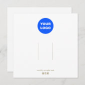 大きいプレーン追加ロゴのヘアクリップの表示 招待状 (正面/裏面)