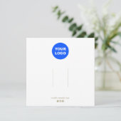 大きいプレーン追加ロゴのヘアクリップの表示 招待状 (スタンド正面)