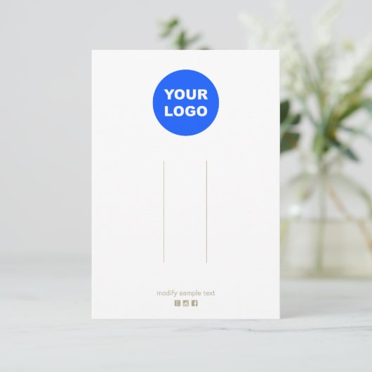 大きいプレーン追加ロゴ複数のヘアクリップディスプレイ 招待状 (スタンド正面)