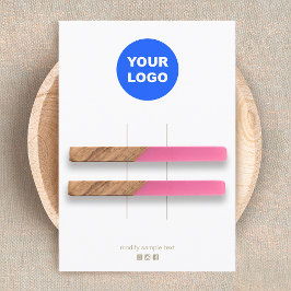 大きいプレーン追加ロゴ複数のヘアクリップディスプレイ 招待状