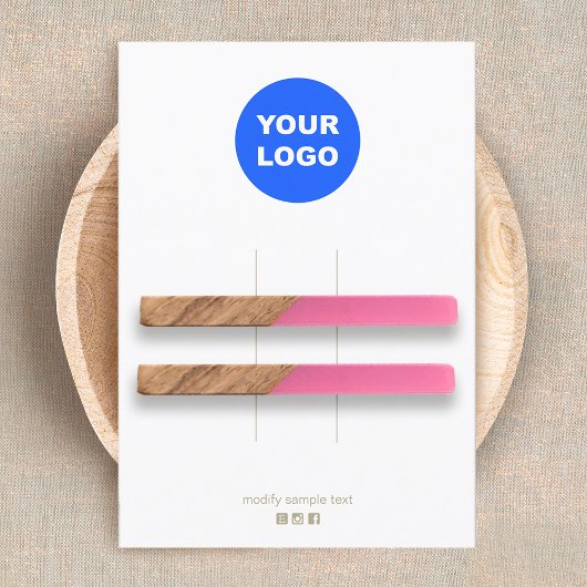 大きいプレーン追加ロゴ複数のヘアクリップディスプレイ 招待状