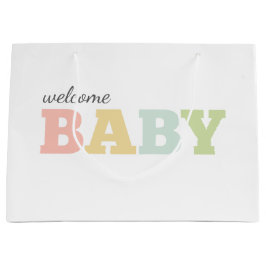 大きいベビーのギフトバッグ、男女兼用 ラージペーパーバッグ