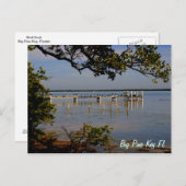 大きいマツ鍵の鳥の波止場 ポストカード (正面/裏面)