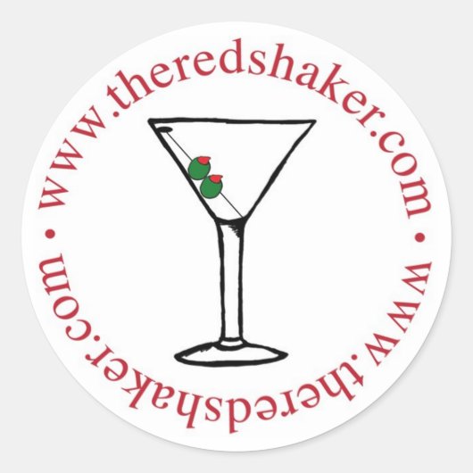 大きいマルティーニの円のステッカー- ラウンドシール (正面)