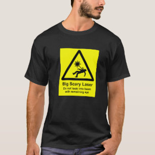 大きいメンズ恐いレーザーのTシャツ Tシャツ