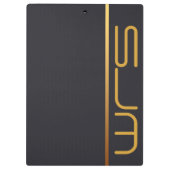 大きいモダンパーソナライズされたモノグラムのクリップボード クリップボード (裏面)