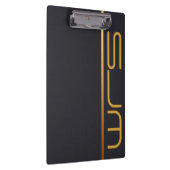 大きいモダンパーソナライズされたモノグラムのクリップボード クリップボード (右)