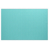 大きいレトロの点-水およびターコイズ ファブリック (ヤード)