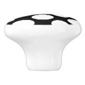 大きいレトロの点-白および黒 セラミックノブ (側面)