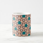 大きい三角形のキルト コーヒーマグカップ (中央)