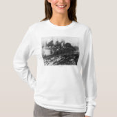 大きい丸太の写真の樵のグループ Tシャツ (正面)