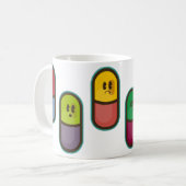 大きい丸薬コップ コーヒーマグカップ (正面左)