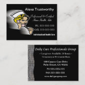 大きい介護者のプロフェッショナル 名刺 (正面/裏面)