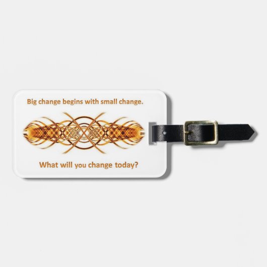 大きい僅かな変化の荷物のラベル-金ゴールド ラゲッジタグ (正面横)