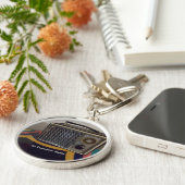 大きい優れた円形のkeychain キーホルダー (側面)