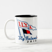 大きい内陸の2010年のBurgeeの汚れた古い船員のマグ ツートーンマグカップ (左)