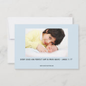 大きい写真の華麗さ- 3x5誕生の発表 案内状 (裏面)