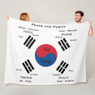 大きい南朝鮮の意味の旗 フリースブランケット