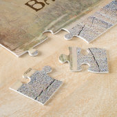 大きい口の低音の湖畔の魚釣りの小屋木 ジグソーパズル (側面)