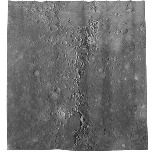 大きい噴火口の表面の月の惑星 シャワーカーテン (正面)