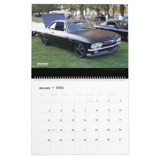 大きい壁掛けカレンダーのCorvairのフォーラムの勝者 カレンダー (1月 2026)