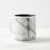 大きい天体望遠鏡 ツートーンマグカップ (正面左)