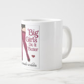 大きい女の子それはジャンボマグをよくします ジャンボコーヒーマグカップ (正面右)