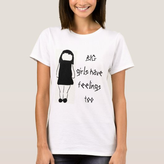 大きい女の子にfeelingstooがあります tシャツ (正面)
