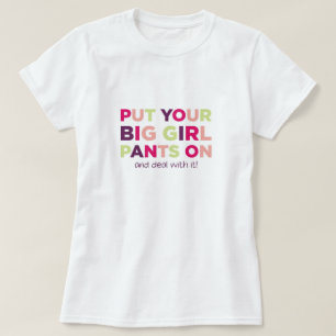 大きい女の子のズボンの引用文 Tシャツ