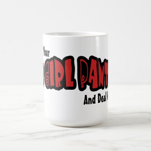 大きい女の子のパンティーのマグ コーヒーマグカップ (中央)