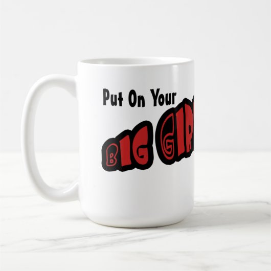 大きい女の子のパンティーのマグ コーヒーマグカップ (左)