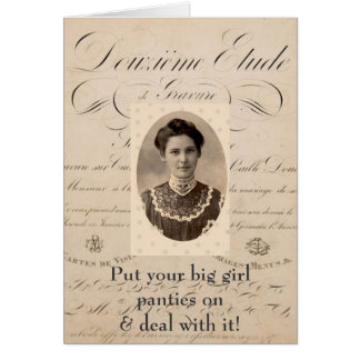 大きい女の子のパンティーカード