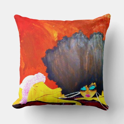 大きい女の子の装飾用クッション20" x 20" クッション (正面)