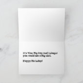 大きい女の子のGrillerの誕生日カード カード (内部)