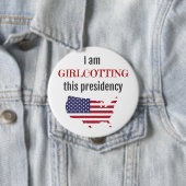 大きい女性の3月の抗議ボタン 缶バッジ (インサイチュ)