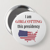 大きい女性の3月の抗議ボタン 缶バッジ (正面&裏面)