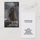 大きい家畜の獣医-アンガス黒い牛 名刺 (正面/裏面)