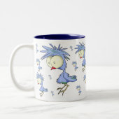 大きい小鳥のマグ ツートーンマグカップ (左)