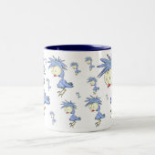 大きい小鳥のマグ ツートーンマグカップ (中央)