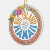 大きい島のハワイの休日のハイビスカスのオーナメント セラミックオーナメント (左)