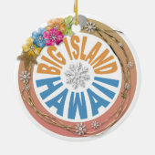 大きい島のハワイの休日のハイビスカスのオーナメント セラミックオーナメント (裏面)