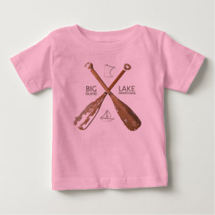 大きい島のボディスーツ ベビーTシャツ
