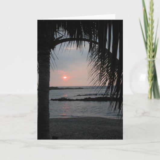 大きい島の日没 カード (正面)